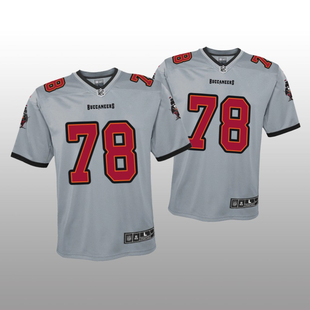 Tampa Bay Buccaneers Tristan Wirfs Gray Jersey Inverted Game Youth
