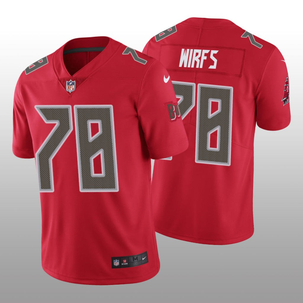 Tampa Bay Buccaneers Tristan Wirfs Red Jersey Color Rush Limited Men's
