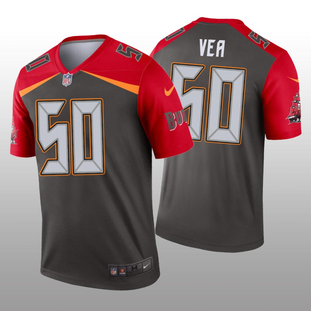 Tampa Bay Buccaneers Vita Vea Pewter Jersey Inverted Legend Men's