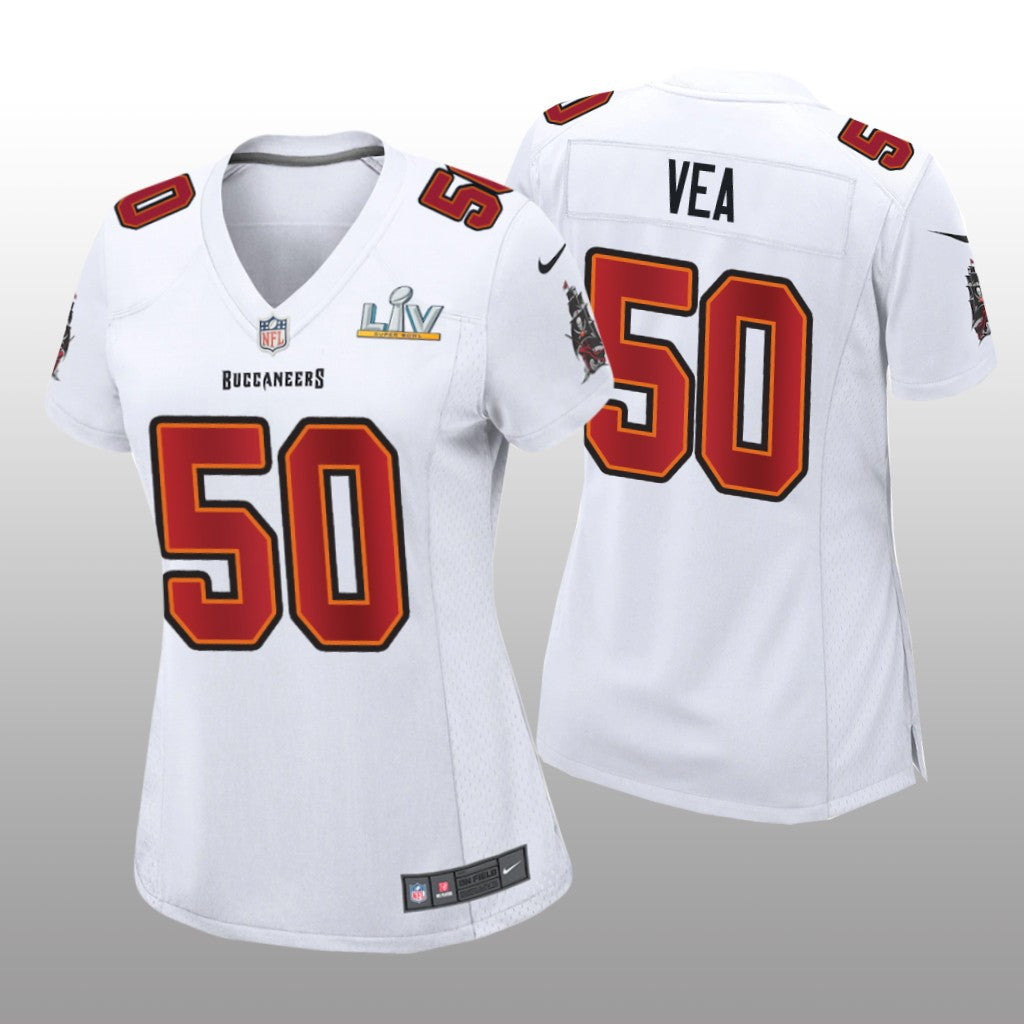 Tampa Bay Buccaneers Vita Vea White Game Fashion Jersey Super Bowl LV Women's