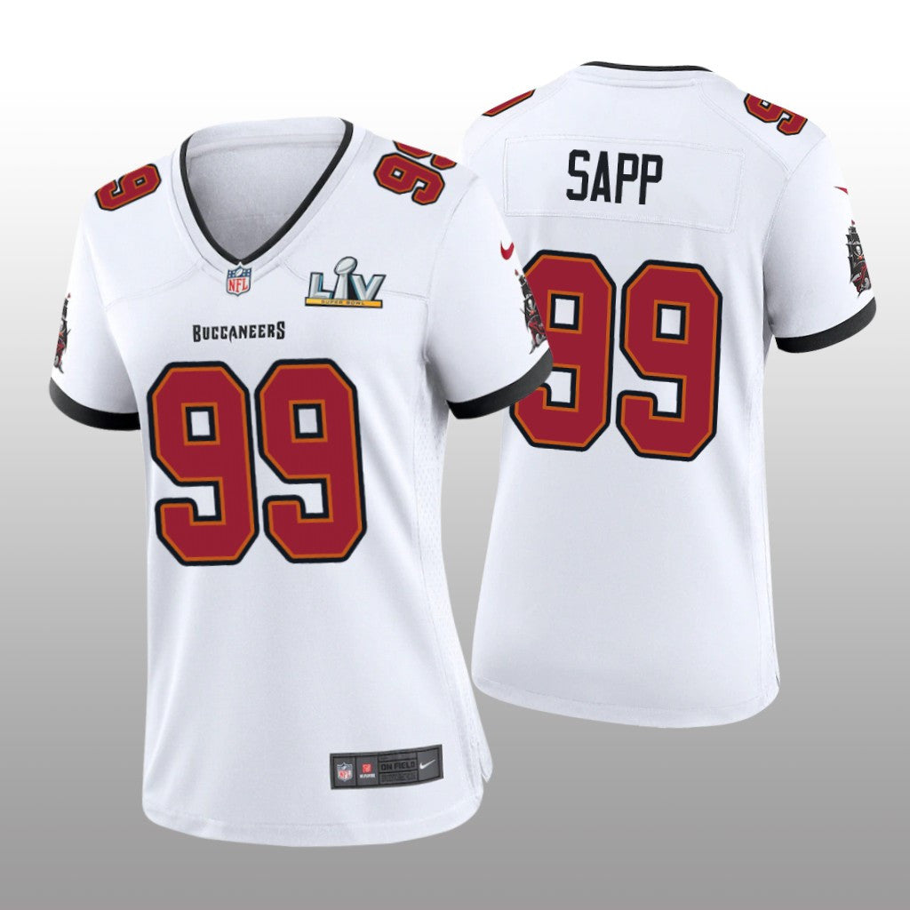 Tampa Bay Buccaneers Warren Sapp White Game Jersey Super Bowl LV Women's