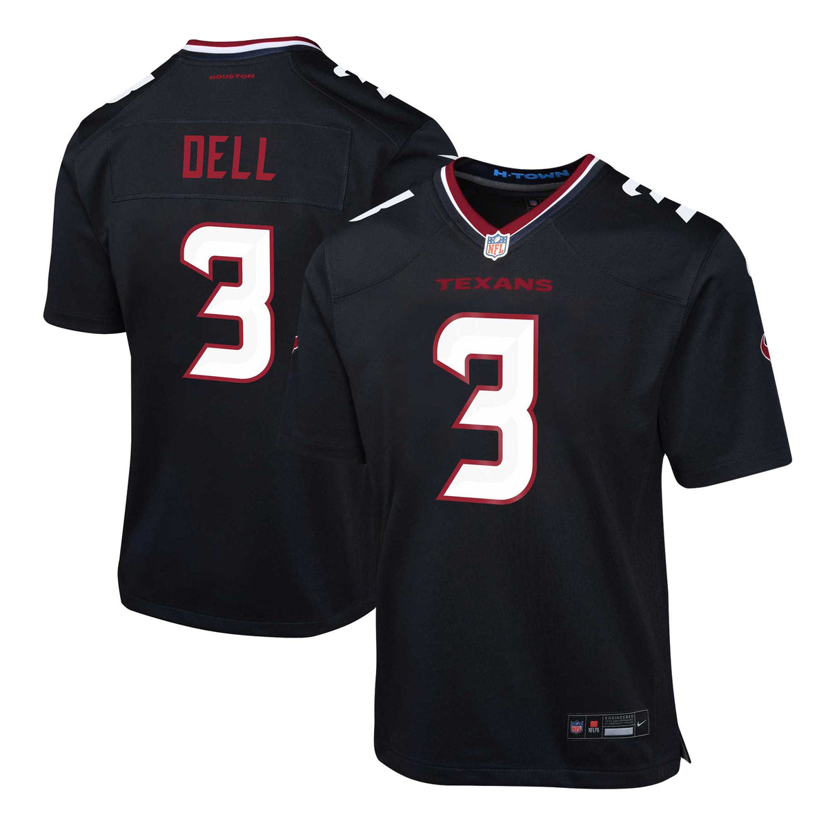 Tank Dell Houston Texans Nike Youth Alternate Game Jersey Navy
