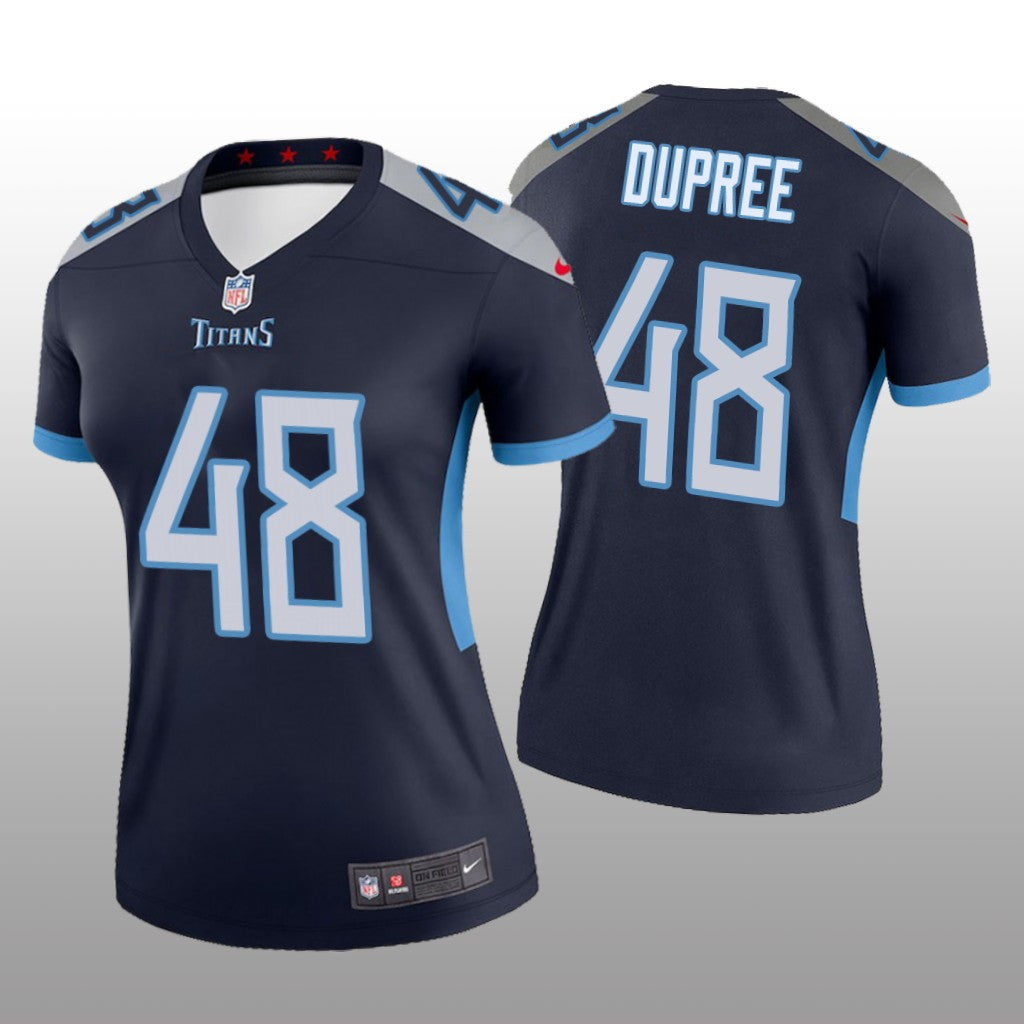 Tennessee Titans Bud Dupree Navy Jersey Legend Women's