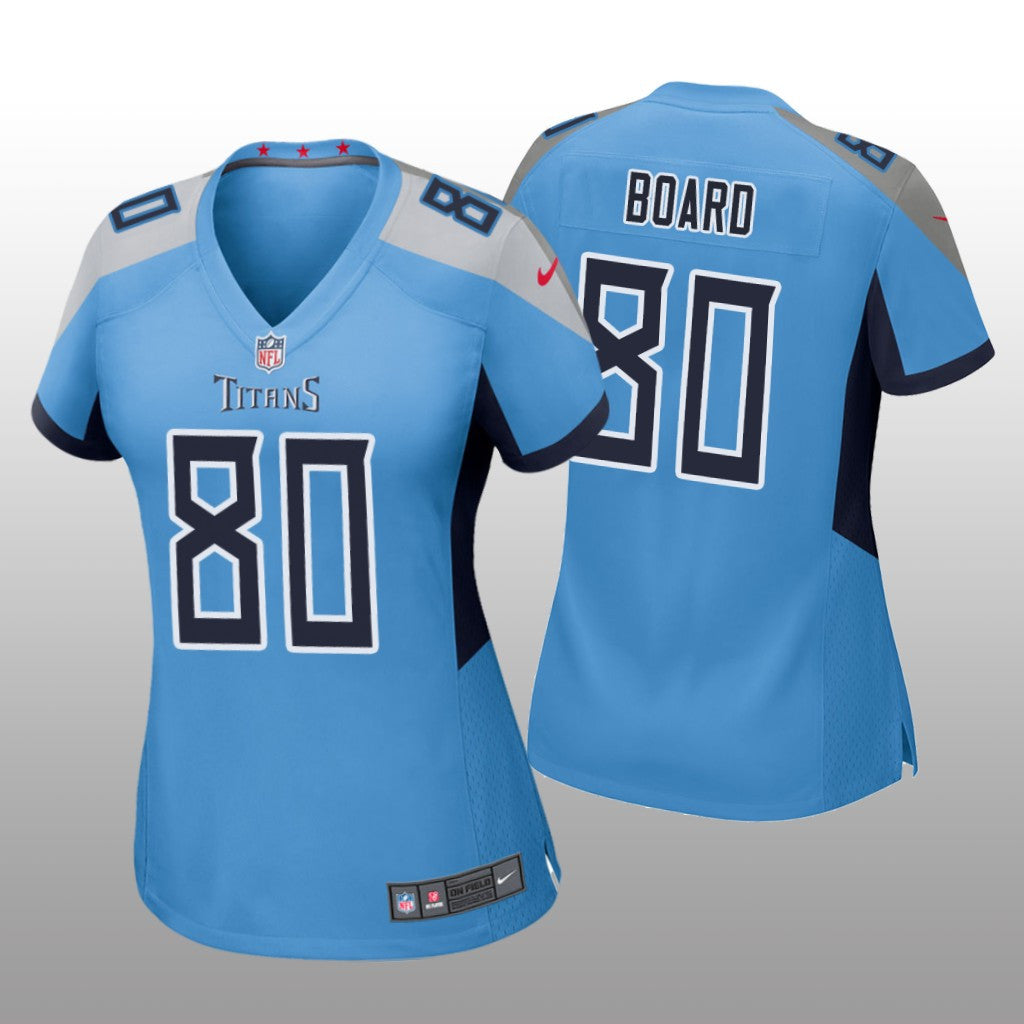 Tennessee Titans C.J. Board Light Blue Jersey Game Women's