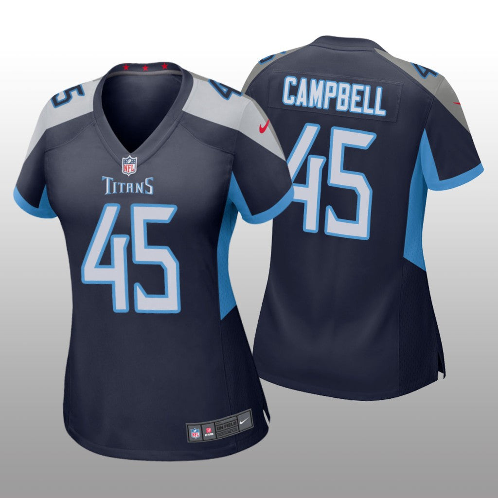 Tennessee Titans Chance Campbell Navy Jersey Game Women's