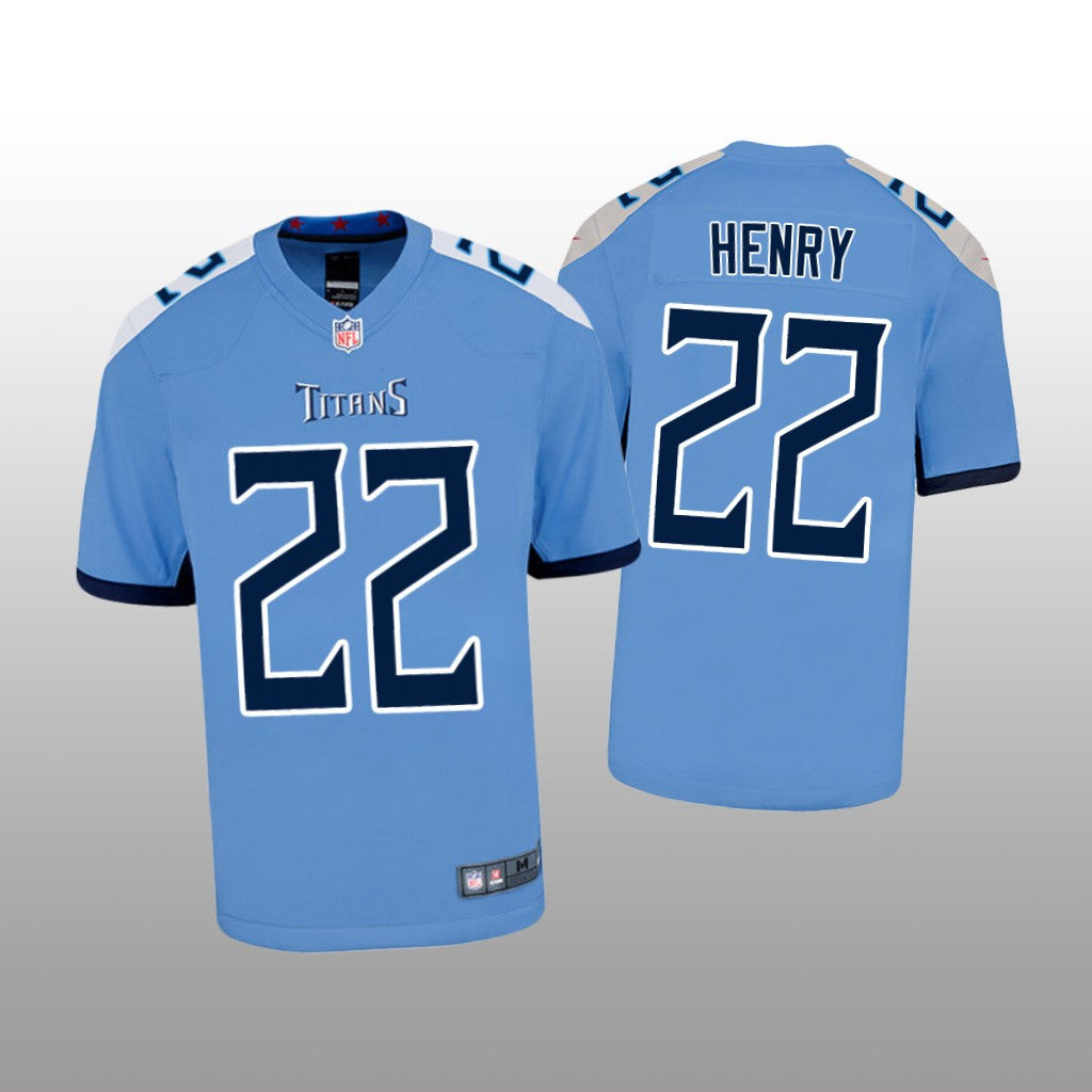 Tennessee Titans Derrick Henry Light Blue Jersey Game Youth