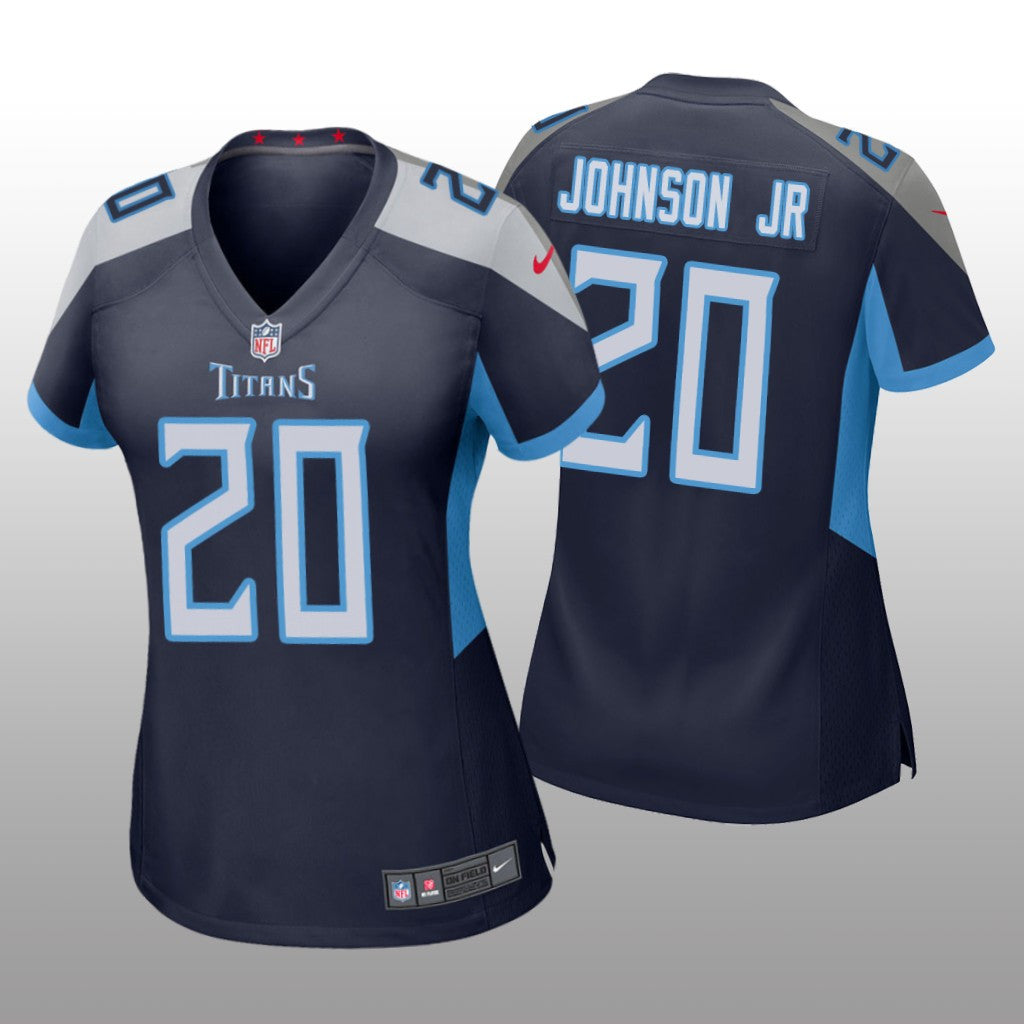 Tennessee Titans Lonnie Johnson Jr. Navy Jersey Game Women's