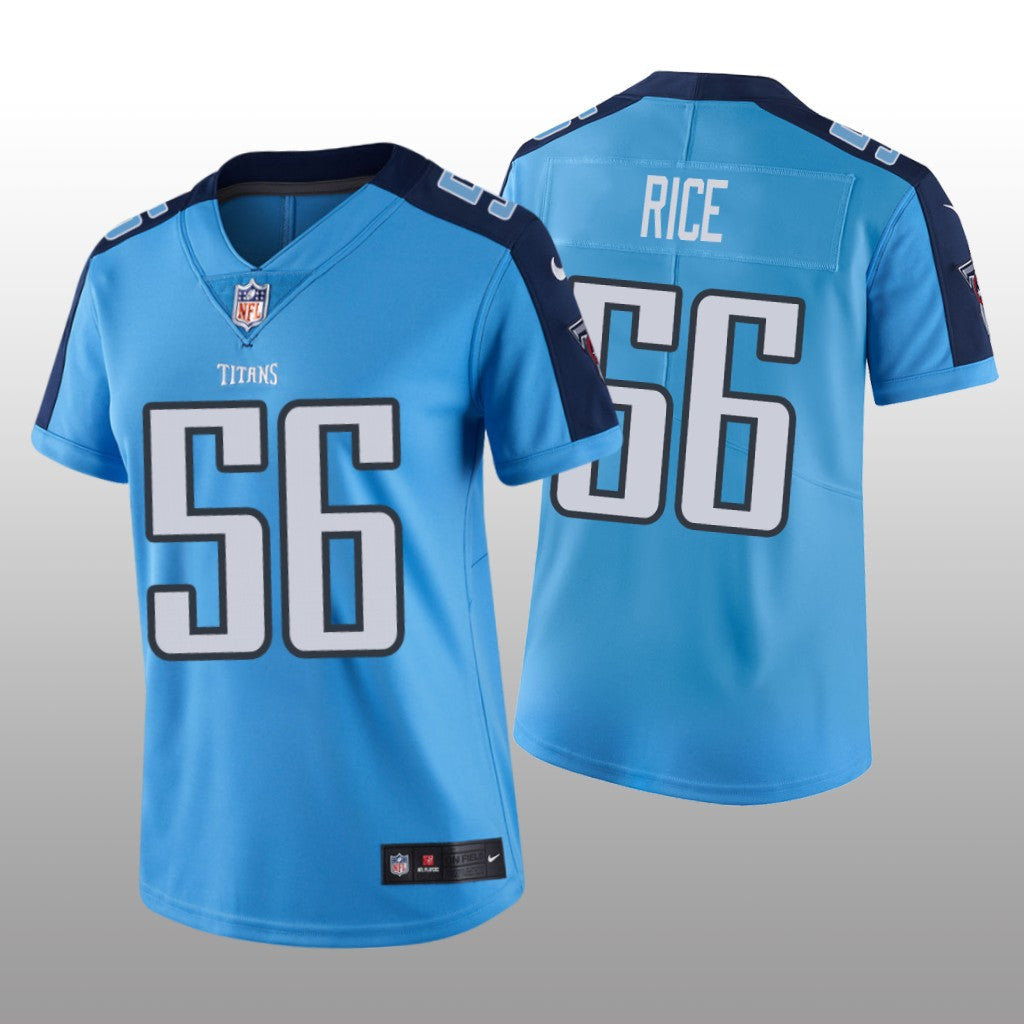 Tennessee Titans Monty Rice Light Blue Jersey Vapor Limited Women's