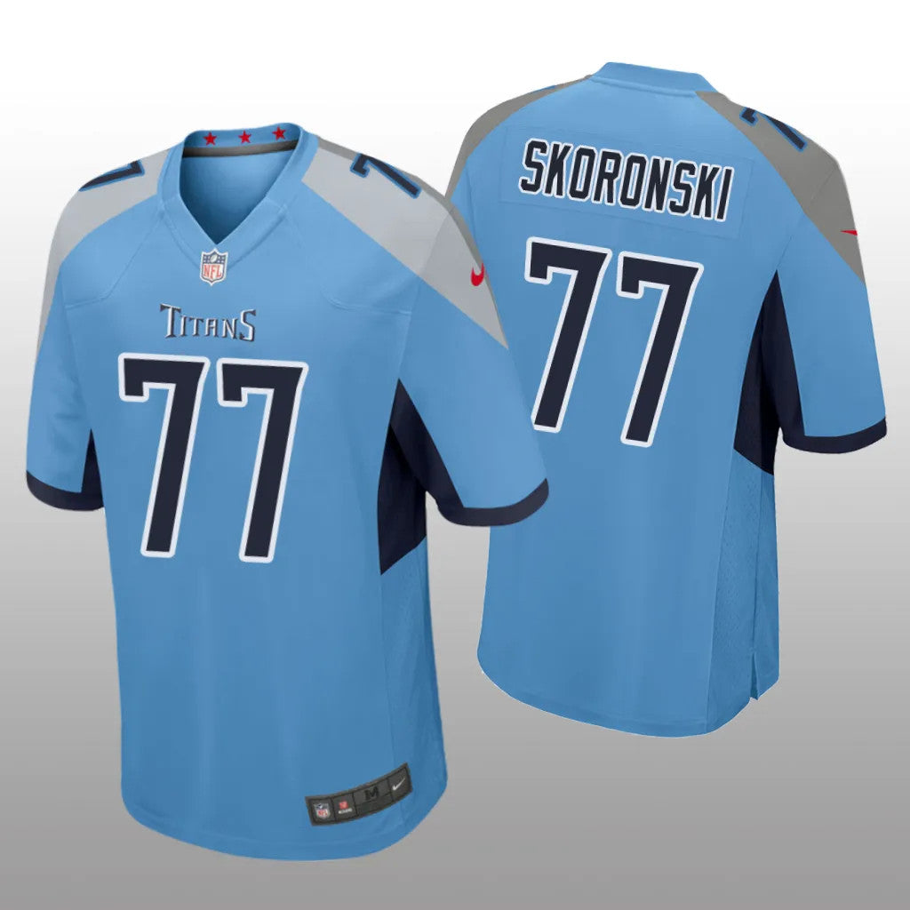 Tennessee Titans Peter Skoronski Light Blue Jersey Game Men's