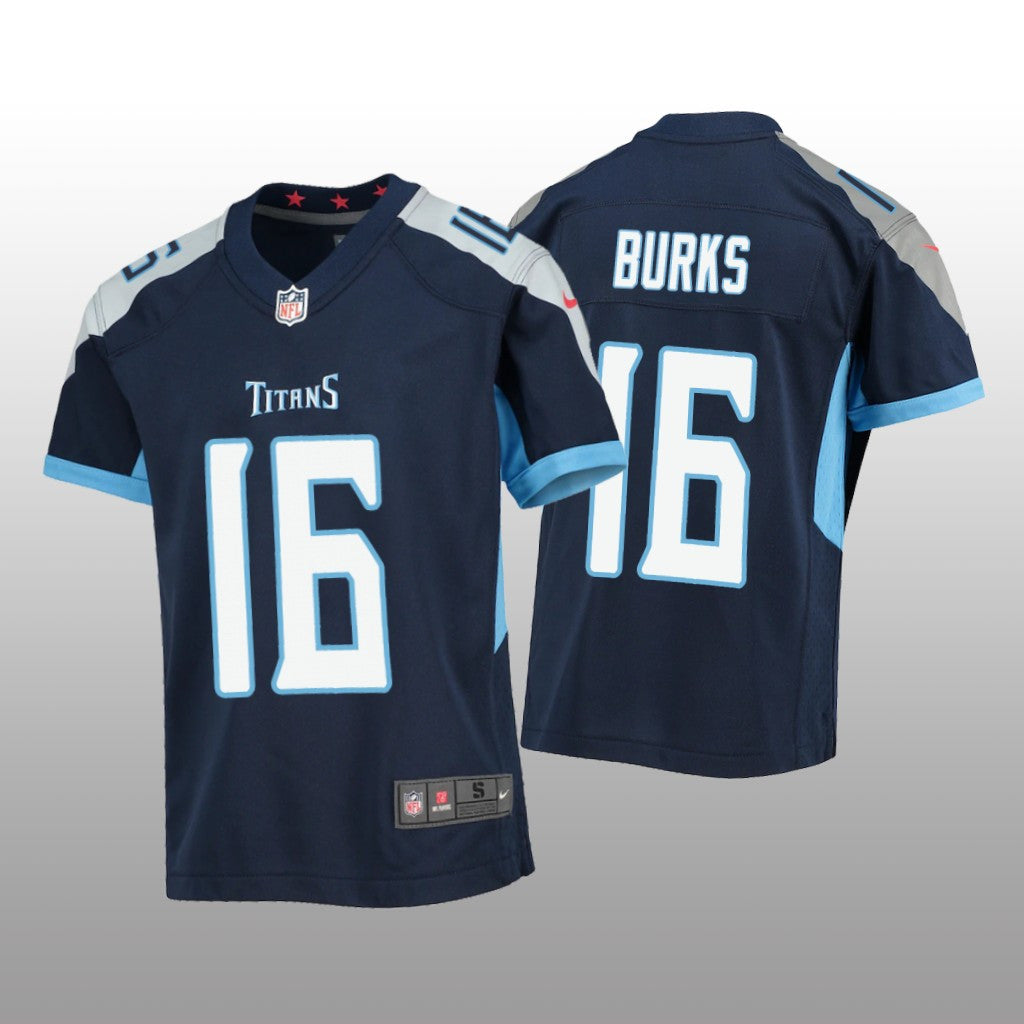 Tennessee Titans Treylon Burks Navy Jersey Game Youth