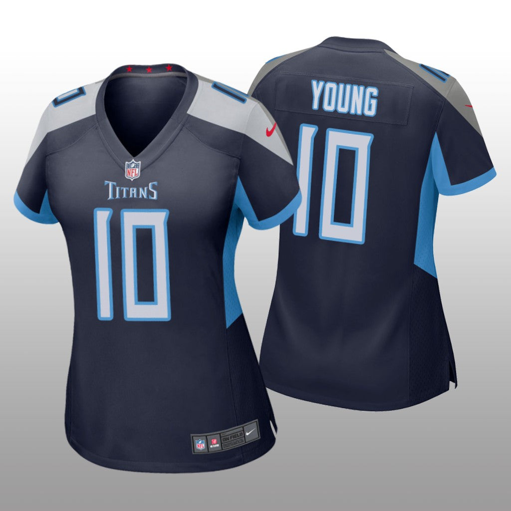 Tennessee Titans Vince Young Navy Jersey Game Women's