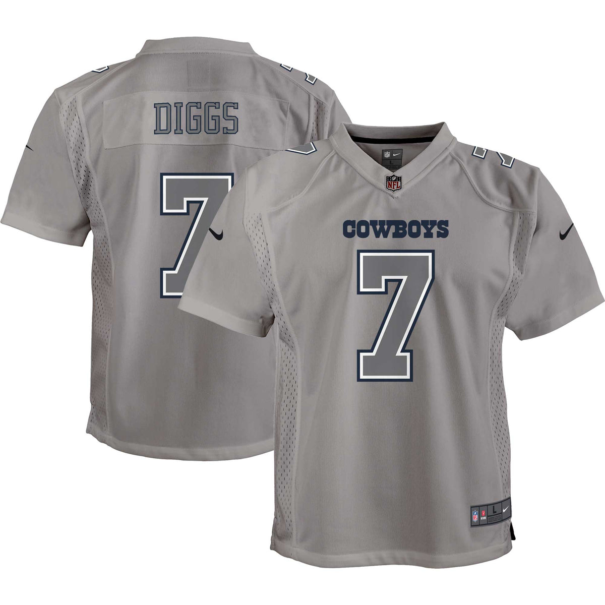 Trevon Diggs Dallas Cowboys Nike Youth Atmosphere Game Jersey Gray