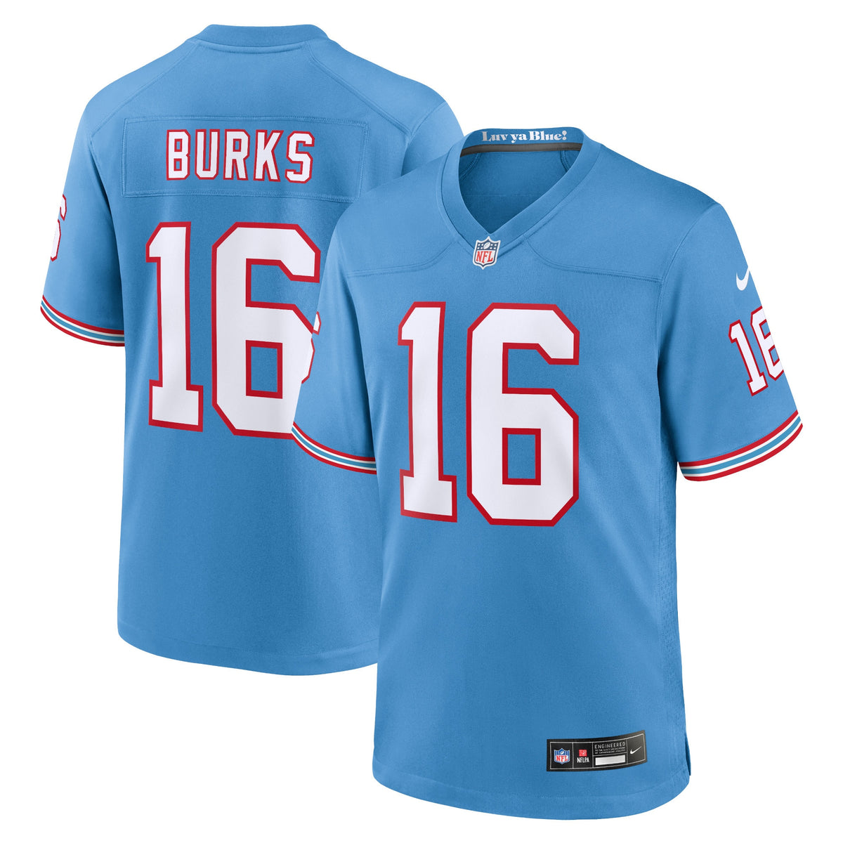 Treylon Burks Tennessee Titans Nike Oilers Throwback Alternate Game Player Jersey Light Blue