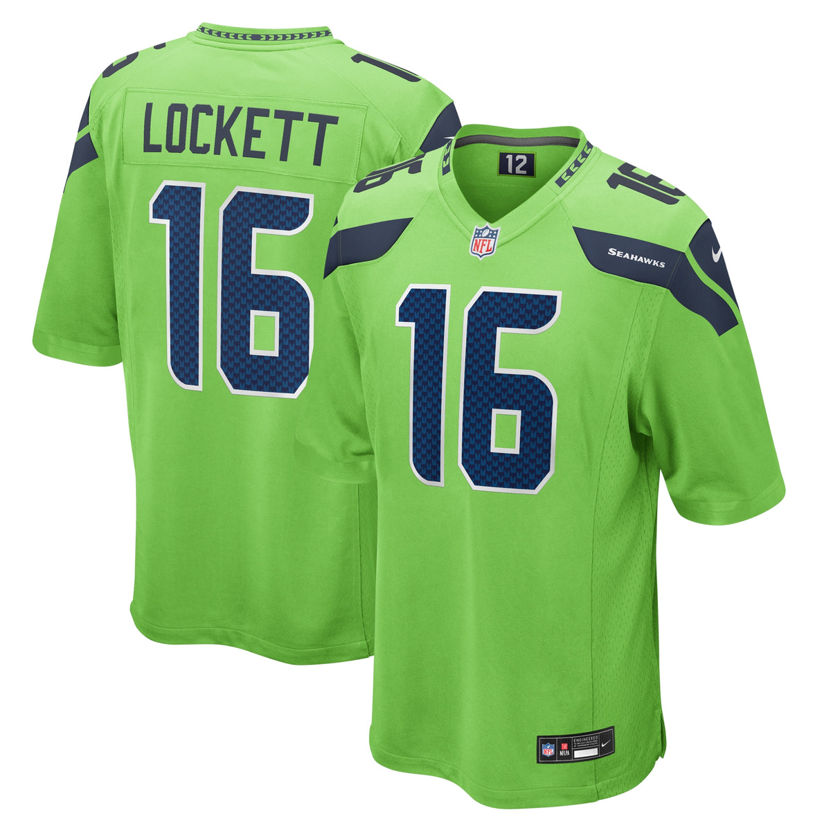 Tyler Lockett Seattle Seahawks Nike Game Jersey Neon Green