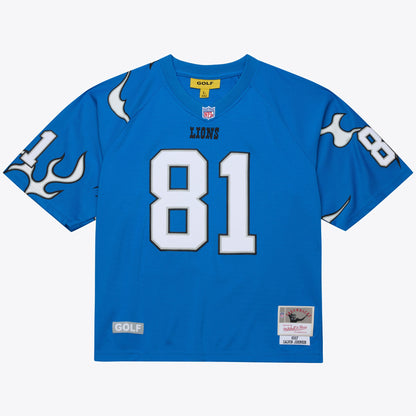 Unisex Detroit Lions Calvin Johnson Mitchell & Ness x Golf Wang Blue 2007 Legacy Fashion Jersey