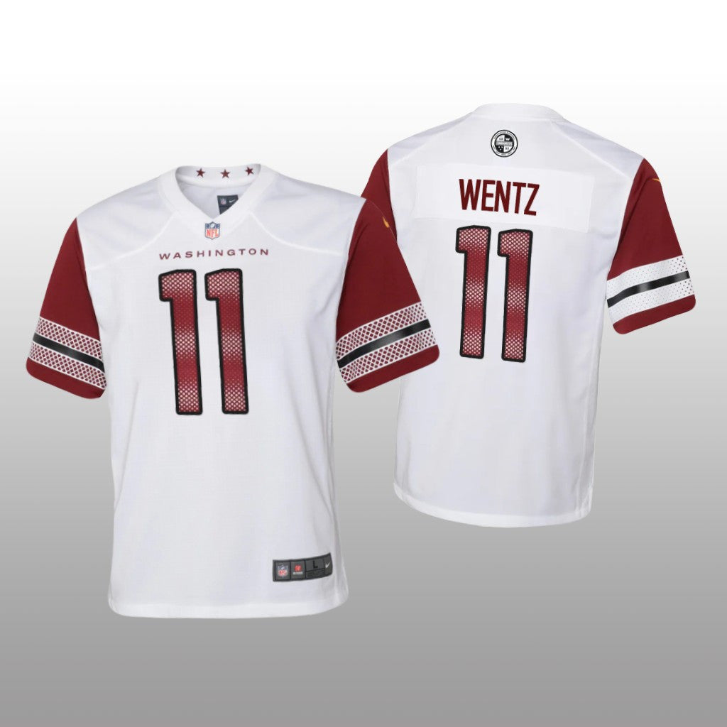 Washington Commanders Carson Wentz White Jersey Game Youth