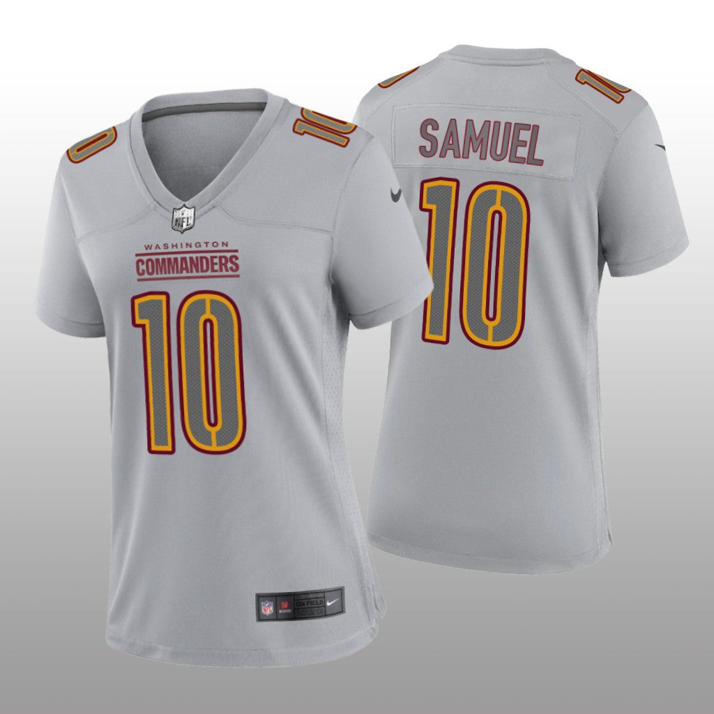 Washington Commanders Curtis Samuel Gray Jersey Atmosphere Fashion Game Women's