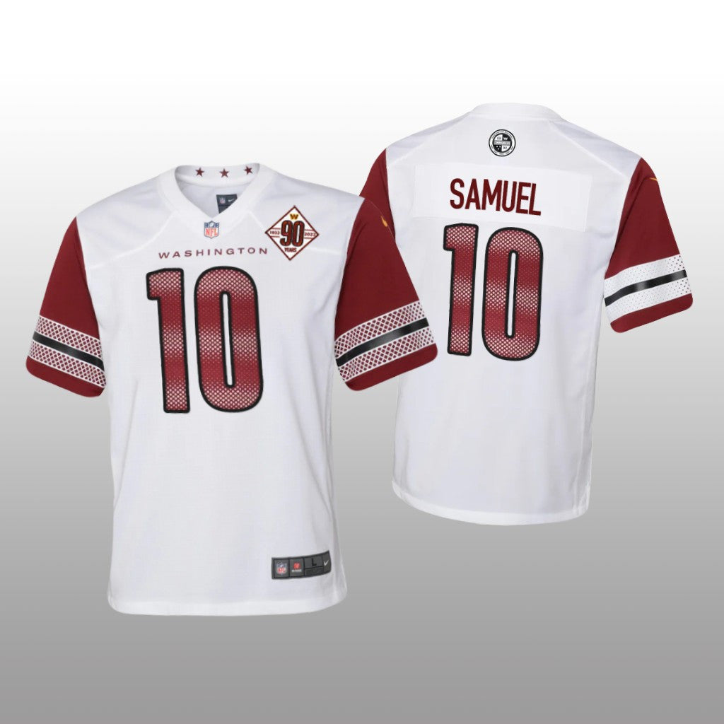 Washington Commanders Curtis Samuel White Jersey 90th Anniversary Youth