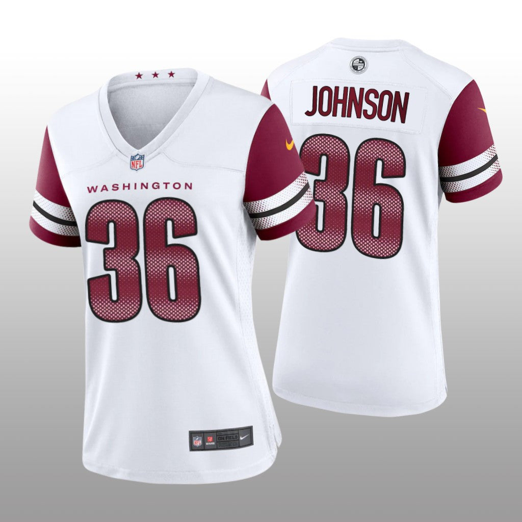 Washington Commanders Danny Johnson White Jersey Game Women's