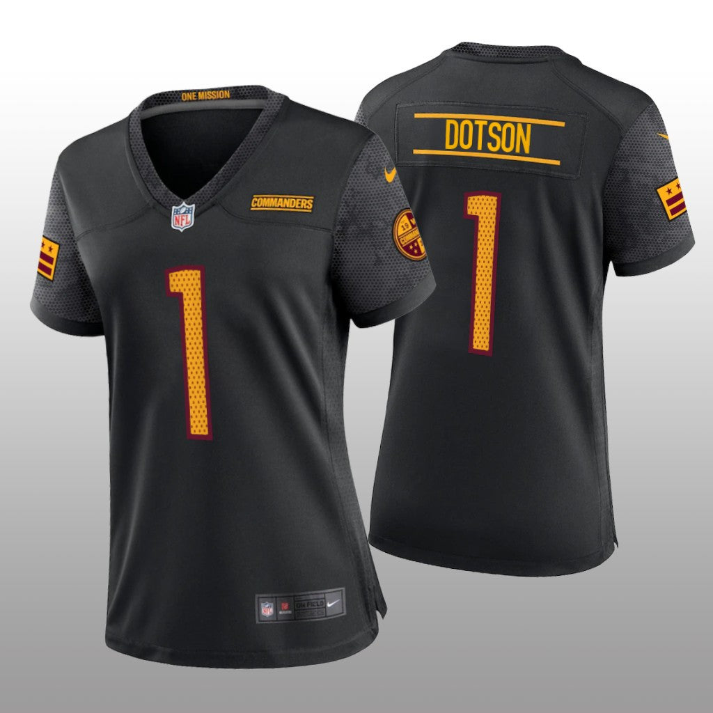 Washington Commanders Jahan Dotson Black Jersey Alternate Game Women's