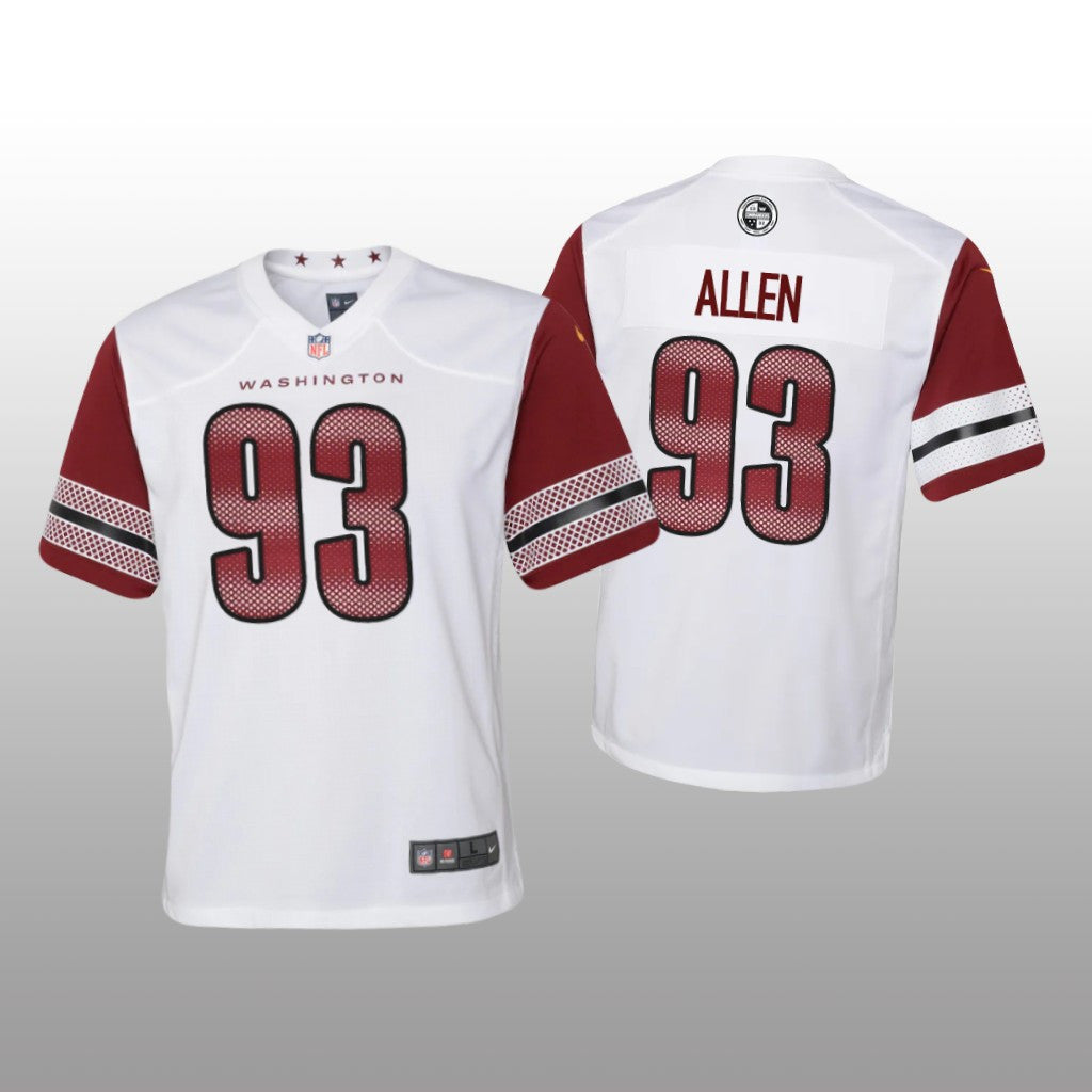Washington Commanders Jonathan Allen White Jersey Game Youth