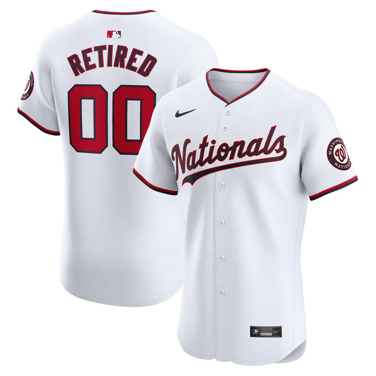 Washington Nationals Nike Home Elite Pick-A-Player Retired Roster Jersey White