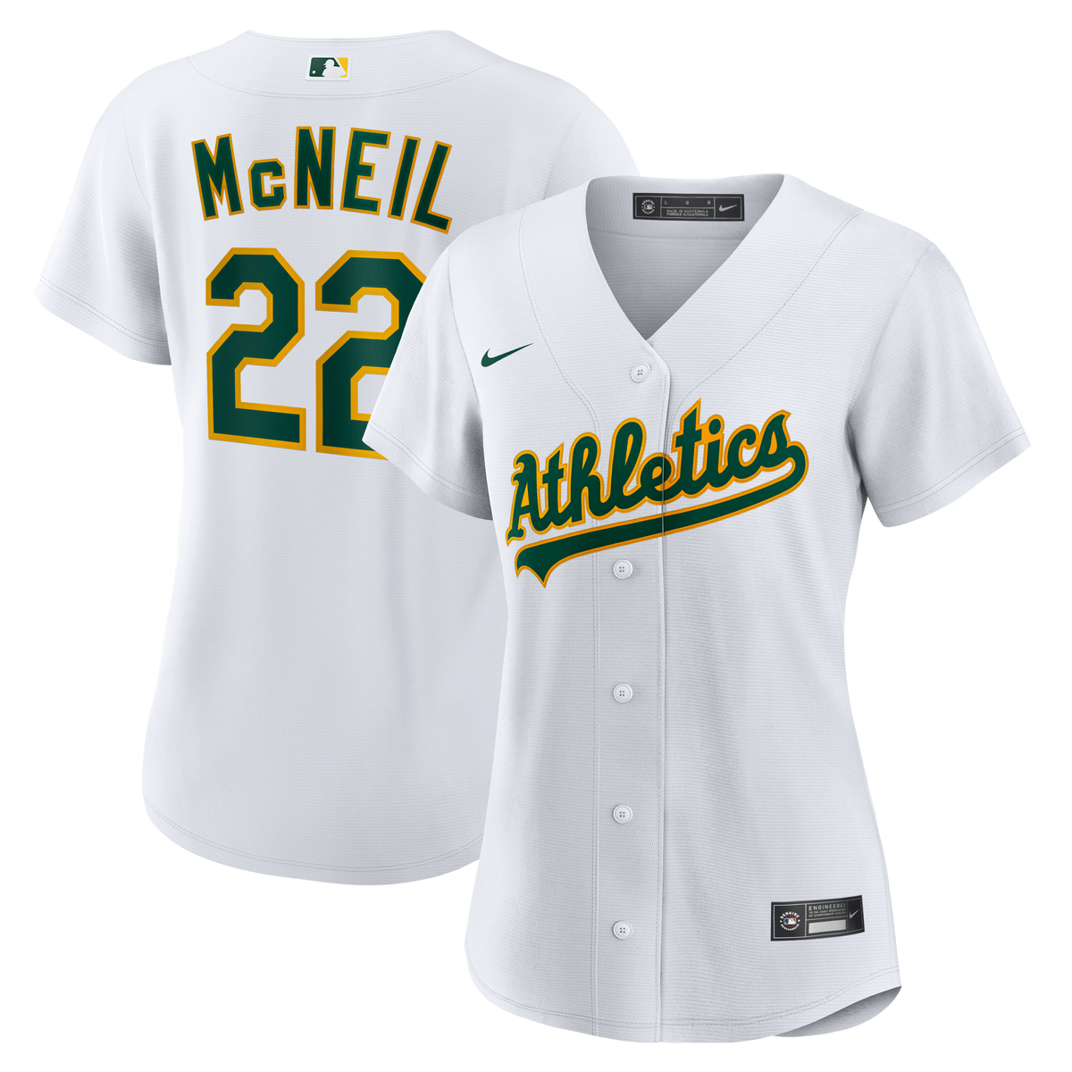 Women's Athletics Jeff McNeil Nike White Home Replica Jersey