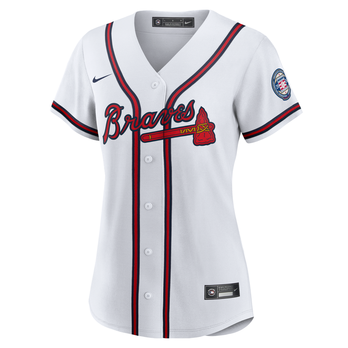 Women's Atlanta Braves Andruw Jones Nike White 2026 Baseball Hall of Fame Retired Player Replica Jersey
