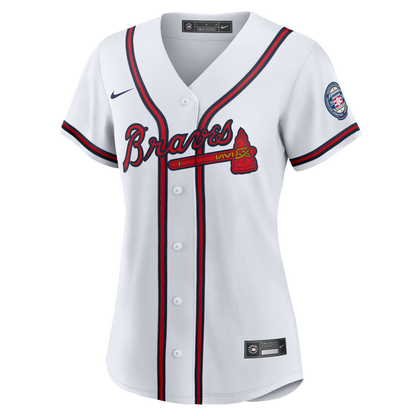 Women's Atlanta Braves Andruw Jones Nike White 2026 Baseball Hall of Fame Retired Player Replica Jersey