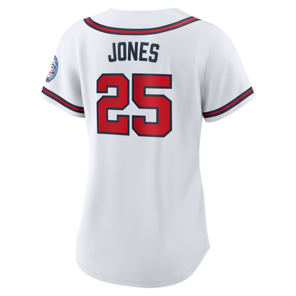 Women's Atlanta Braves Andruw Jones Nike White 2026 Baseball Hall of Fame Retired Player Replica Jersey