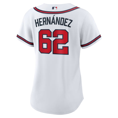 Women's Atlanta Braves Daysbel Hernandez Nike White Home Replica Jersey
