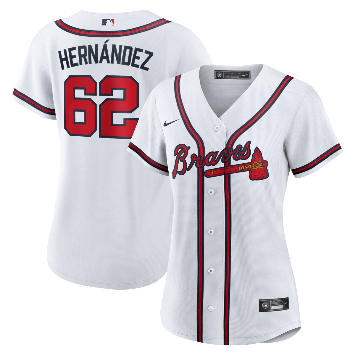 Women's Atlanta Braves Daysbel Hernandez Nike White Home Replica Jersey