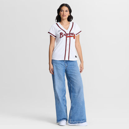 Women's Atlanta Braves Grant Holmes Nike White Home Replica Jersey