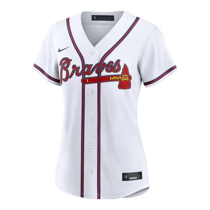 Women's Atlanta Braves Mauricio Dubí³n Nike White Home Replica Jersey