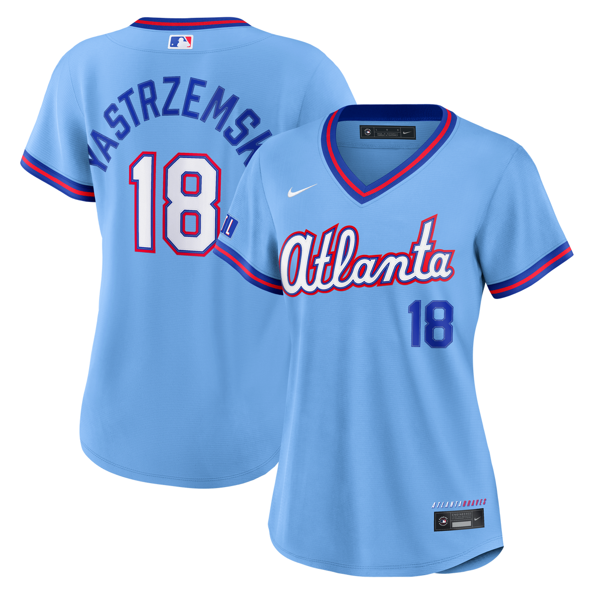 Women's Atlanta Braves Mike Yastrzemski Nike Powder Blue 2026 City Connect Stadium Jersey