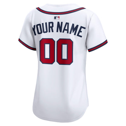 Women's Atlanta Braves Nike White Home Limited Custom Jersey