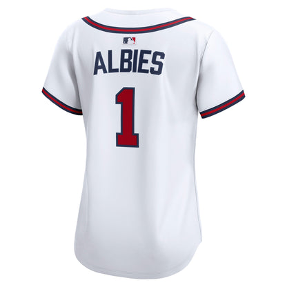 Women's Atlanta Braves Ozzie Albies Nike White Home Limited Player Jersey