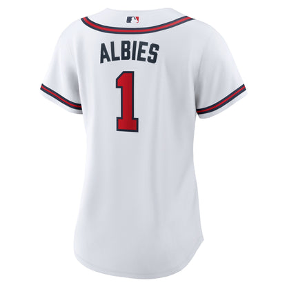 Women's Atlanta Braves Ozzie Albies Nike White Home Replica Jersey