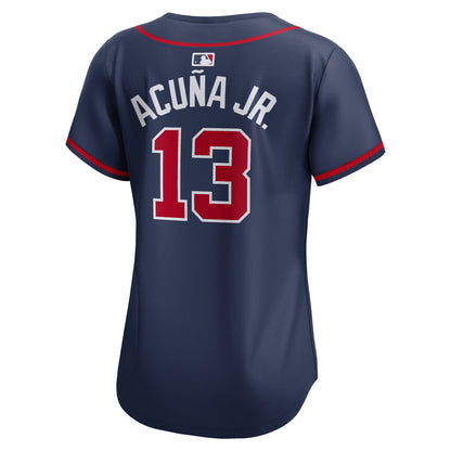 Women's Atlanta Braves Ronald Acuí±a Jr. Nike Navy Alternate Limited Player Jersey