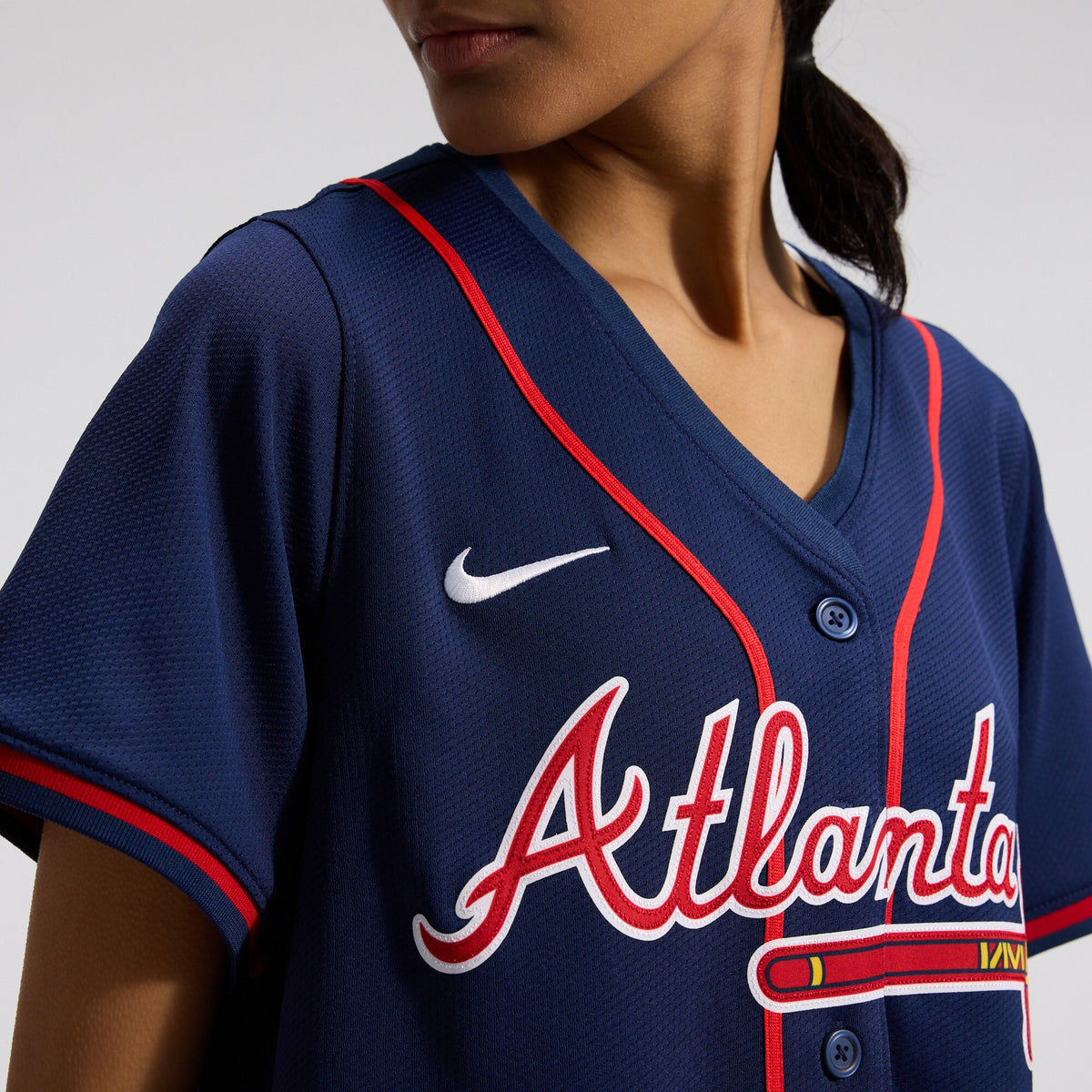 Women's Atlanta Braves Ronald Acuí±a Jr. Nike Navy Alternate Limited Player Jersey