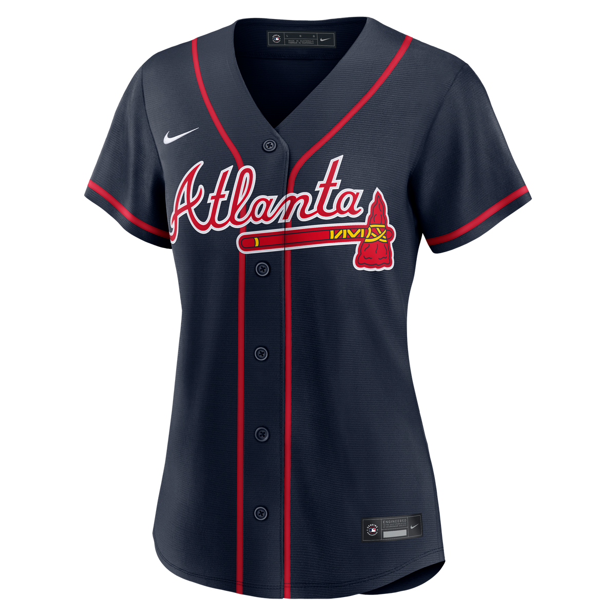 Women's Atlanta Braves Ronald Acuí±a Jr. Nike Navy Alternate Replica Jersey