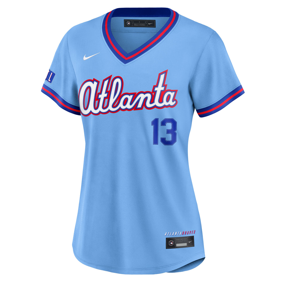 Women's Atlanta Braves Ronald Acuí±a Jr. Nike Powder Blue 2026 City Connect Stadium Jersey
