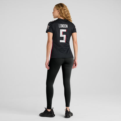 Women's Atlanta Falcons Drake London Nike Black Player Game Jersey