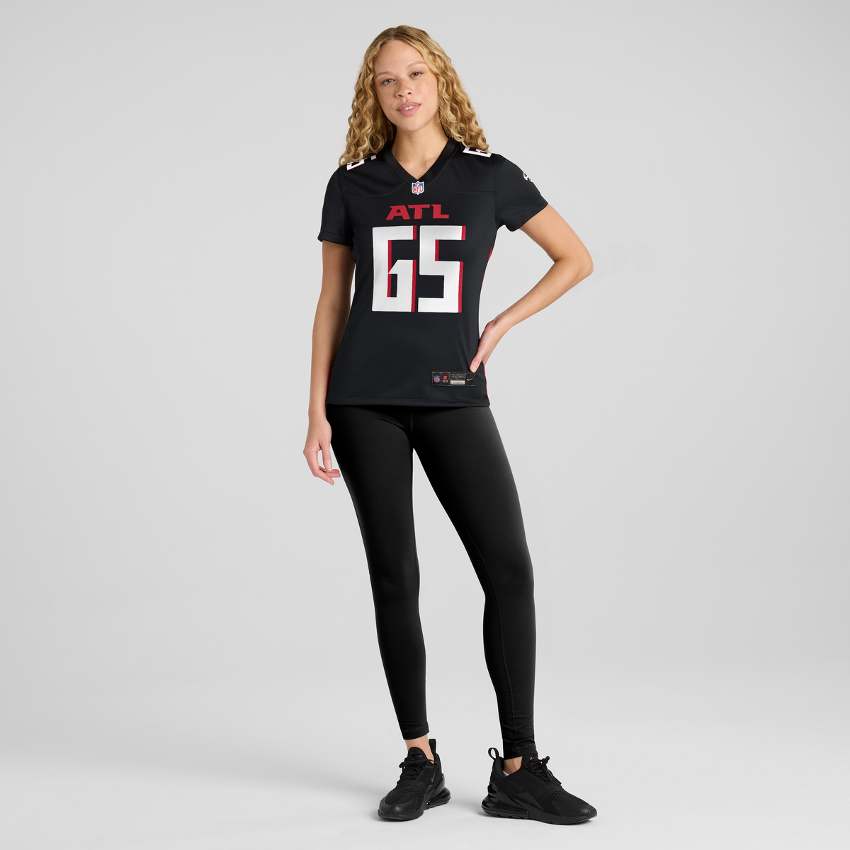 Women's Atlanta Falcons Matthew Bergeron Nike Black Team Game Jersey