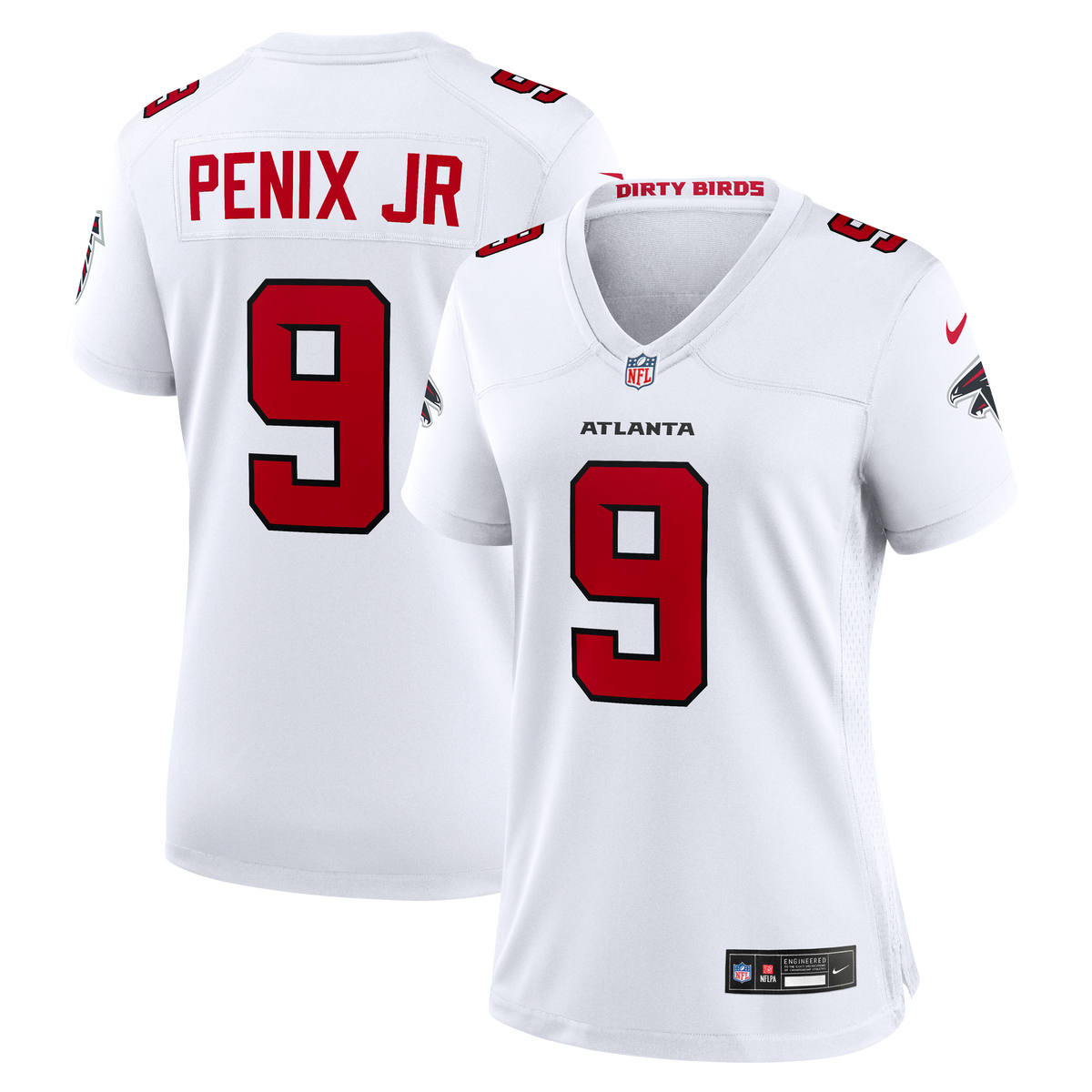 Women's Atlanta Falcons Michael Penix Jr. Nike White Game Jersey