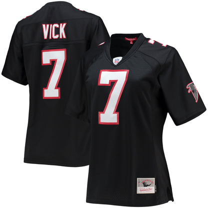 Women's Atlanta Falcons Michael Vick Mitchell & Ness Black Legacy Replica Player Jersey