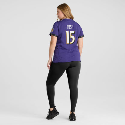 Women's Baltimore Ravens Cooper Rush Nike Purple Team Game Jersey