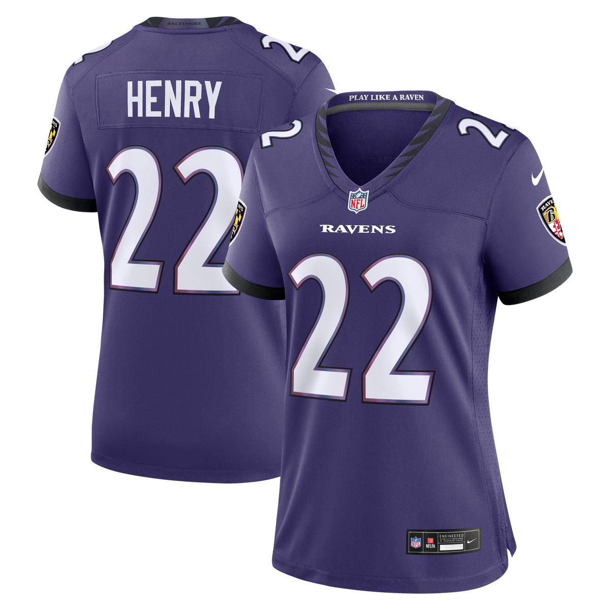 Women's Baltimore Ravens Derrick Henry Nike Purple Team Game Jersey