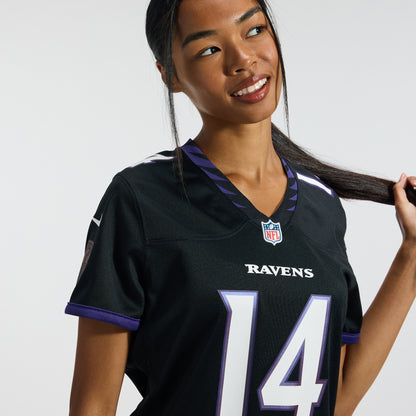 Women's Baltimore Ravens Kyle Hamilton Nike Black Alternate Game Jersey