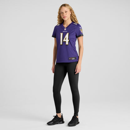 Women's Baltimore Ravens Kyle Hamilton Nike Purple Player Game Jersey